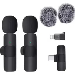 hryfine Wireless Mic for YouTube - Dual Microphone for Youtubers, iOS/Type-C Phone Microphone-picture-11