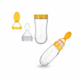 hsnayir Baby Squeezy Food Grade Silicone Feeder Bottle with Spoon Feeder For Baby Feeder-picture-32