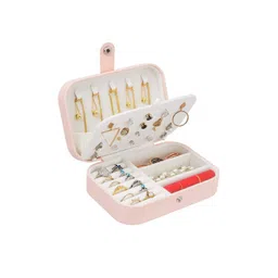 HSR Women Pink Solid Jewellery Organizer-picture-20