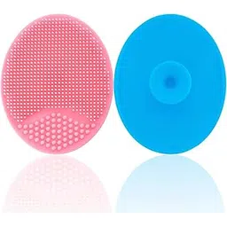 huaway Baby Bath Silicone Cradle Cap Brush/Exfoliating and Massaging Brush/Soft Kids Washcloth (Blue + Pink)-picture-44