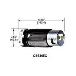 HUBBELL WIRING DEVICES CONNECTOR, POWER ENTRY, PLUG, 3P4W, 50A 3PH 250V, CS8365C-picture-22