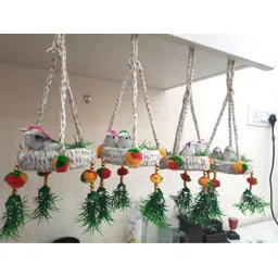 hubber Artificial Hanging Chidiya Birds For Home And Office Decoration Handicraft Pack of 4-picture-18