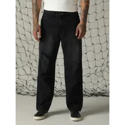 Hubberholme Black Cotton Loose Fit Jeans-picture-42