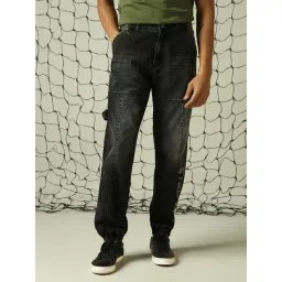 Hubberholme Black Cotton Straight Fit Jeans-picture-31