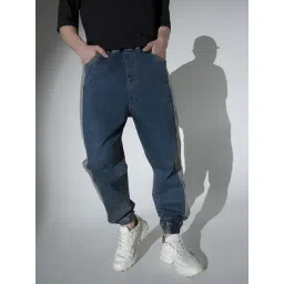 Hubberholme Blue Relaxed Fit Jogger Jeans-picture-47