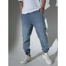 Hubberholme Blue Relaxed Fit Jogger Jeans-picture-36