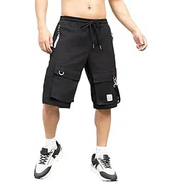 hubberholme Men Cotton Relaxed Fit Mid-Rise Knee Length Shorts 5-picture-41