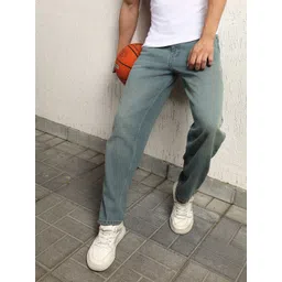Hubberholme Men Straight Tapered Fit Clean Look Light Fade Jeans-picture-28