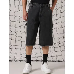 Hubberholme Men Washed Loose Fit Denim Shorts-picture-23