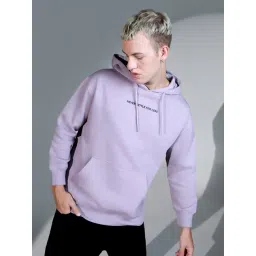 Hubberholme Purple Cotton Regular Fit Printed Hooded Sweatshirt-picture-33