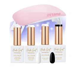 Huda Girl Set Of 4 UV Gel Nail Polish With Lamp - 15 ml Each-picture-27
