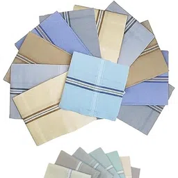 huda studio Pure Cotton Handkerchiefs |Washable, Absorbent & Eco-Friendly ["Multicolor"] Handkerchief-picture-19