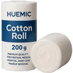 huemic 200 Gram Pure Absorbent Cotton Roll for Baby Care | Cosmetic & Skincare Gauze Medical Dressing-picture-30