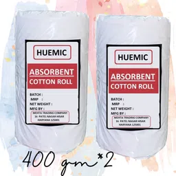huemic Cotton Roll 400 Gram - Ideal for Makeup Removal, Medical Use* Gauze Medical Dressing-picture-27