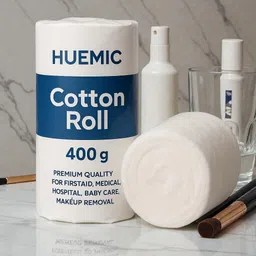 huemic Pure Absorbent Cotton Roll for Baby Care 400 gram Cotton Roll AB Gauze Medical Dressing-picture-27