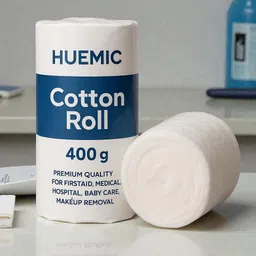 huemic Pure Absorbent Cotton Roll for Baby Care 400 gram Cotton Roll AL Gauze Medical Dressing-picture-23