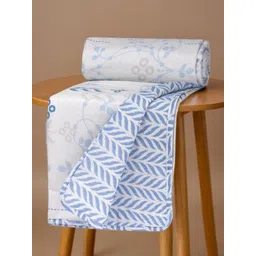 Huesland Blue & White Floral Printed Reversible AC Room Cotton Dohar-picture-14