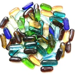 CAPSULE MIXED GLASS-1KG Polished Oval Fire Glass Pebbles-image-19