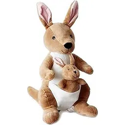 HUG 'n' FEEL SOFT TOYS Kangaroo Soft Toys, Baby Toys, Kids Toy, Toy for Girl, Birthday Gift for Girl/Boys,Kids Toys for Boys/Girl, Miniso Soft Toys, Toys Gift Items, (30cm Kangaroo with Baby)-image-34