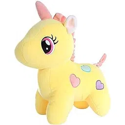 HUG 'n' FEEL SOFT TOYS Unicorn | Toy for Baby Girl Boy | Horse Toys for Kids Playing | Birthday Gifts for Boys and Girls | (30 Cms, Stuffed Animal Yellow, Smooth Cushion Material)-image-21