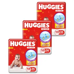 Huggies Newborn Small Size Complete Comfort Dry Baby Tape Diapers  - 36 Pieces & Huggies Newborn Small Size Complete Comfort Dry Baby Tape Diapers Combo Pack of 2- 36 Pieces Each (Total 72 Pieces)-picture-27