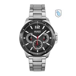 HUGO Men Black Patterned Sport Bracelet Style Analogue Multifunction Watch 1530195-picture-35