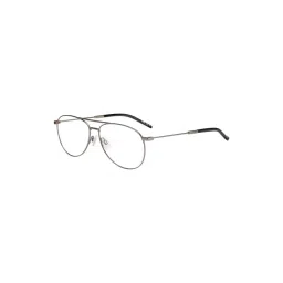HUGO Silver Aviator Eye Frames for Men-picture-19
