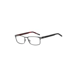 HUGO Silver Rectangular Eye Frames for Men-picture-17