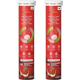 Hulk Nutrition Apple Cider Vinegar (ACV) Effervescent Tablets for Weight Loss with Mother and Vitamin B12 & B6, Pomegranate | Weight Management, Gut Health, Supports Digestion | Easy to Carry & Consume [Pack of 2 ,40 Tablets]-picture-41