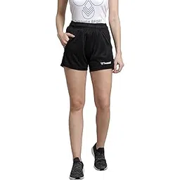 hummel Evy Solid Regular fit Polyester Shorts for Women Comfortable Breathable Fabric Stretchable for Everyday Use Ideal for Yoga Training Gym Running or Performance-picture-54