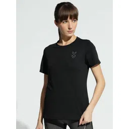 hummel Women Antimicrobial Solid Round Neck T-shirt-picture-37