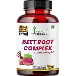 Humming Herbs Beet Root Complex 1780mg with Ashwagandha, L-Citrulline, NAC, CoQ10, B12 & D3 | 11-in-1 Extra Strength Formula | 120 Veg Capsules | 60 Days Supply | Non-GMO-picture-19