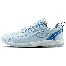 Hundred Raze Badminton Shoes (Non Marking) | Also Perfect for Squash, Table Tennis, & Indoor Sports | Lightweight & Durable | X-Cushion, Active Grip Sole (Lt Blue/Blue ; 9 UK)-image-19