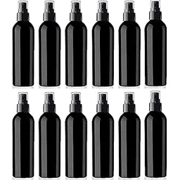 Hunky Dory 12pcs 100ml Empty Plastic Black Refillable Fine Mist Black Spray Bottle for Saloon,Costemic, Hand Sanitizer, Toner, Perfume, Lotion, Oil, Travel use. (Pack of 12)-picture-35