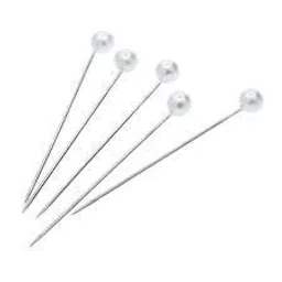 hunky dory 480 Pins Ball Shape Glossy Black & White Faux Pearl Brooch | Hijab pins for Women (480 Pins) image 3