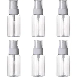 Hunky Dory 30ml Empty Plastic Transparent Refillable Fine Mist Spray Bottle for hand sanitizer,Perfume, Lotion, Oil, Travel | Costemic Use etc (Pack of 6)-picture-12