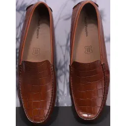 Hush Puppies by Bata Men's JACKSON CROCO Tan Loafers-picture-30