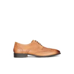 Hush Puppies by Bata Men's PIERCE Tan Brogue Shoes-picture-16