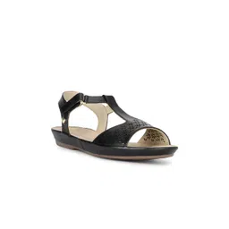 Hush Puppies Leather Open Toe Flats with Laser Cuts-picture-37