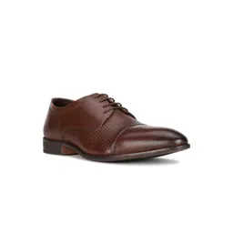 Hush Puppies Men Textured Round Toe Leather Lace-Ups Formal Derbys-picture-23