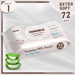 hushabye Premium Soft Baby Wipes with Aloe Vera Rash-Free 72 Wipes Each Pack Pack of 1-picture-44