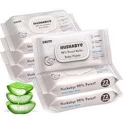 Hushabye Premium Soft Baby Wipes with Aloe Vera, Rash-Free (72 Wipes Each Pack, Pack of 6 – 432 Wipes)-picture-21