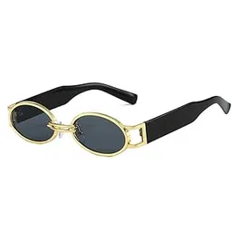 Bold Retro Oval Sunglasses For Men Women UV400 Protection Designer Goggles with Vintage Bold Alloy Frame Stylish Branded Full Rim Shades-image-0