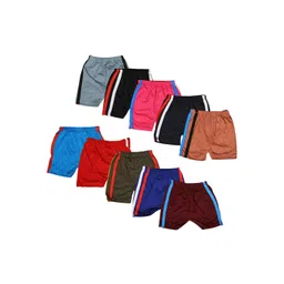 HUXX Boys Pack Of 10 Cotton Regular Fit Mid-Rise Shorts-picture-55