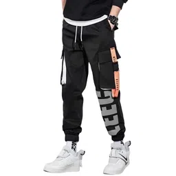 hvbk Men Track Pants (122-A-BLACKTRACKPANT) image 1