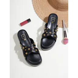 HVNLY BY SHOETOPIA Women Embellished Open Toe Party Platform Heel Sandals-picture-29