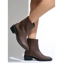 Hvnly by Shoetopia Women's Brown Casual Boots-picture-32