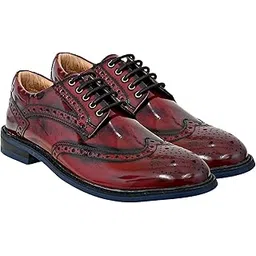 hx london Brush-Off Leather Men Brogues Formal Derby Shoes-picture-24