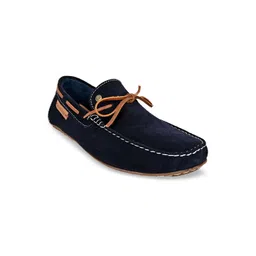 HX London Men Lightweight Suede Driving Shoes With Bows-picture-48