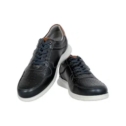 HX London Men Perforations Round Toe Lightweight Leather Sneakers-picture-25